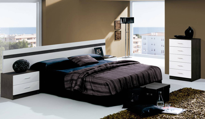 habitacion wengue y blanco dormitorio con cama baera para colchn 190 cms mesitas a juego habitacion wengue y blanco dormitorio con cama baera para colchn 190 cms mesitas a juego