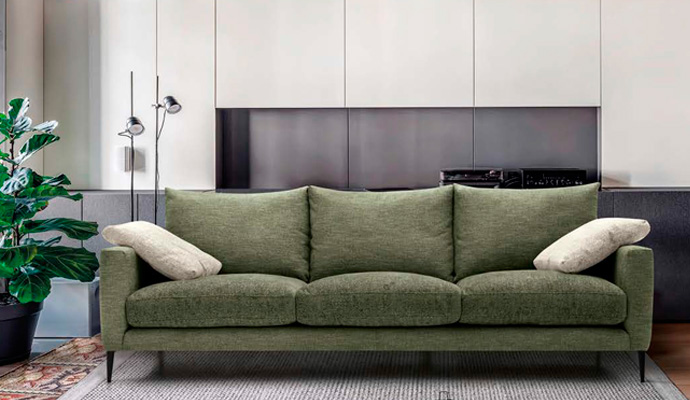 Sofá de 3 plazas de estilo minimalista