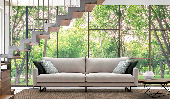 Sofá de 3 plazas de estilo moderno de irresistible diseño