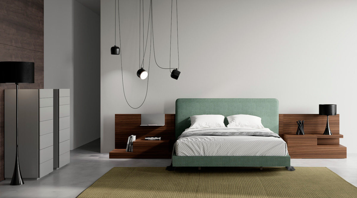 Dormitorio de diseño y de líneas puras
