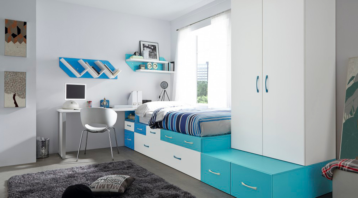 Dormitorio juvenil completo para compartir momentos